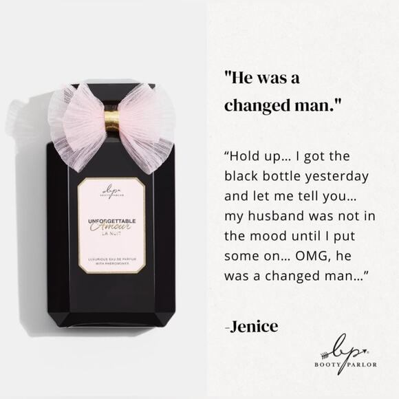 Booty Parlor Unforgettable Amour La Nuit PERFUME W/ Pheromones NIB 3.3oz - Picture 5 of 8